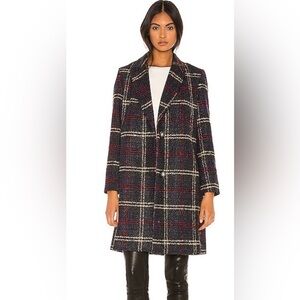 Heartloom Dana Coat in Tar - Plaid - Revolve
